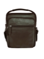 Εικόνα της Τσαντάκι ώμου Δερμάτινο 21x23x7 cm Daston Καφέ