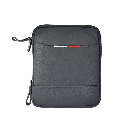 Picture of Leather Shoulder Bag 17x20x6 cm – Daston Blue