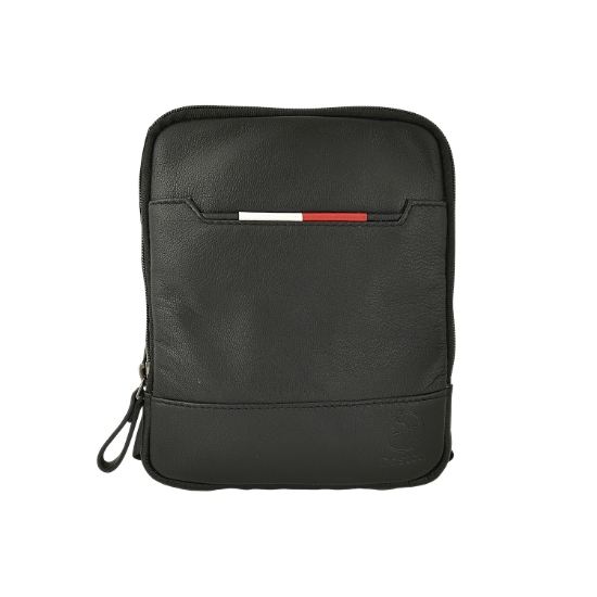 Picture of Leather Shoulder Bag 17x20x6 cm – Daston Black