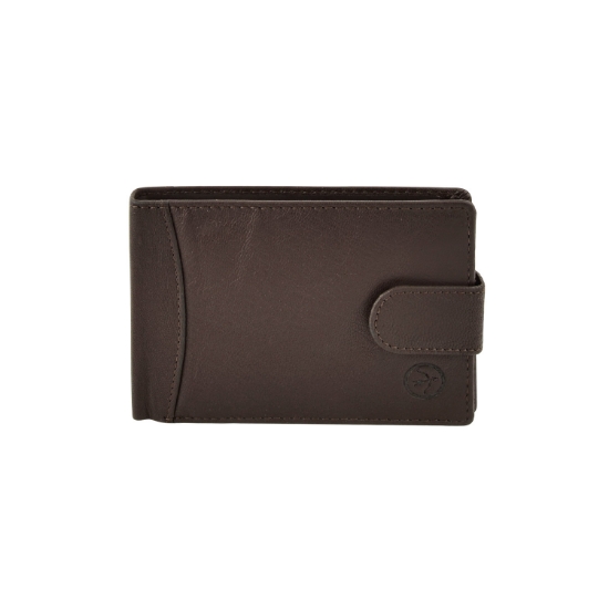 Εικόνα της Πορτοφόλι Δερμάτινο Daston Καφέ