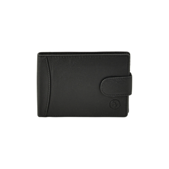 Εικόνα της Πορτοφόλι Δερμάτινο Daston Μαύρο