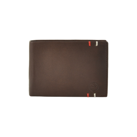 Εικόνα της Πορτοφόλι Δερμάτινο Daston Καφέ