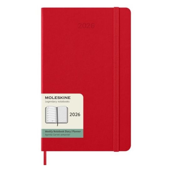 Picture of Moleskine 12M 2026 Weekly Diary Large 13x21 Red Hard Cover
