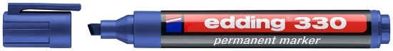 Picture of EDDING 330 PERMANENT MARKER BLUE CHISEL TIP