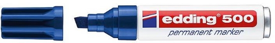 Picture of EDDING 500 PERMANENT MARKER BLUE CHISEL TIP