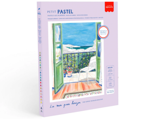Εικόνα της Σετ ζωγραφικής Petite Pastel - Ζωγραφική με λαδοπαστέλ με αριθμούς La mer pour horizon La Petite Epicerie