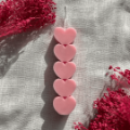Picture of Handmade Easter Candle Heart Pink