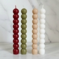 Picture of Handmade Easter Candle Pearls Olive Scented