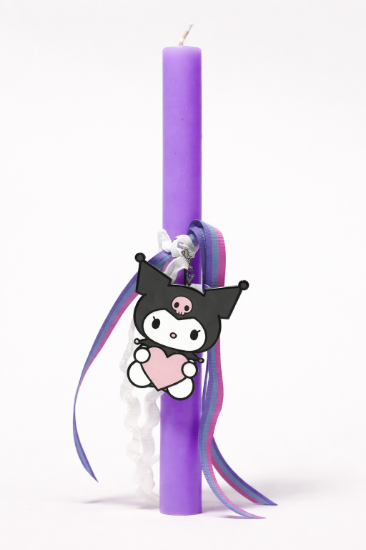 Εικόνα της Λαμπάδα Χειροποίητη Kuromi Purple Αρωματική