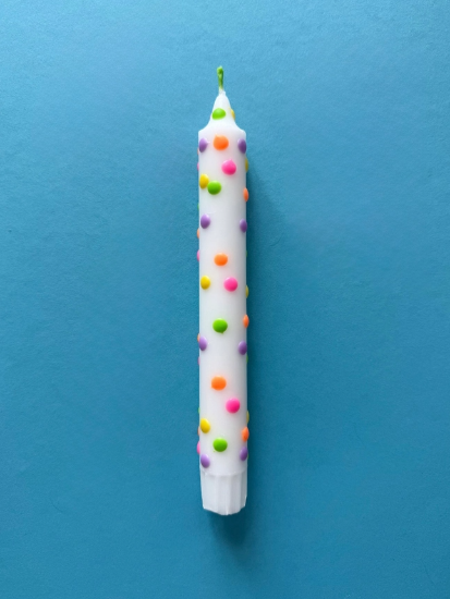 Εικόνα της Λαμπάδα Χειροποίητη White Dots