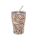 Εικόνα της ΚΟΥΠΑ ΘΕΡΜΟΣ POLO BEIGE WITH PURPLE ANIMAL PRINT LEOPARD LINES COFFEE MUG 350ML 949024-8484