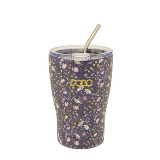 Εικόνα της ΚΟΥΠΑ ΘΕΡΜΟΣ POLO PURPLE WITH FLOWERS COFFEE MUG 350ML 949024-8482