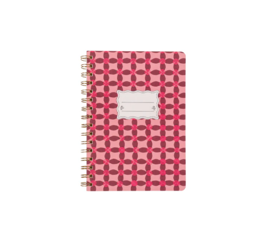 Εικόνα της Σημειωματάριο σκληρόδετο A5 Tulip Twin Wire Designworks Ink - Pinwheel Pink