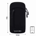 Εικόνα της Τσαντάκι άθλησης ή ώμου 2 σε 1 Slim Valvoro 10,5x19 cm Μαύρο