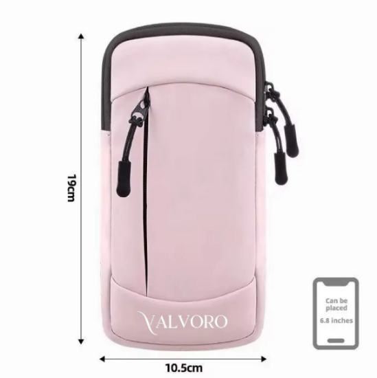 Εικόνα της Τσαντάκι άθλησης ή ώμου 2 σε 1 Slim Valvoro 10,5x19 cm Ροζ