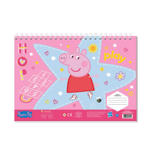 Εικόνα της ΜΠΛΟΚ ΖΩΓΡΑΦΙΚΗΣ PEPPA - HOP & PLAY 23X33 40ΦΥΛΛΑ ΑΥΤΟΚΟΛΛΗΤΑ-ΣΤΕΝΣΙΛ