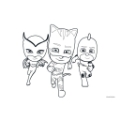 Picture of PAINTING BLOCK PJ MASKS - SUPER TEAM 23X33 40 SHEETS STICKERS-STENCIL