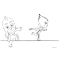 Picture of PAINTING BLOCK PJ MASKS 23X33 40 SHEETS STICKERS-STENCIL