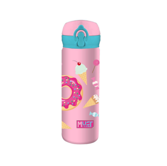 Εικόνα της Παγούρι Θερμός Sweet Treats Ανοξείδωτο 500 ml με καλαμάκι Must Team