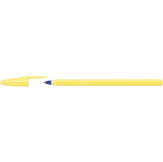 Picture of Pen Bic Cristal Pastel Yellow Blue Ink 1.0mm