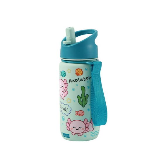 Picture of WATER BOTTLE WITH STRAW I DRINK ID0560A THERM BOTTLE 420ml AXOLUTELY