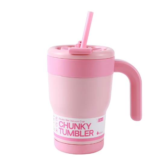 Picture of THERMOS MUG I DRINK ID0260 TRAVEL MUG 420ML PASTEL PINK