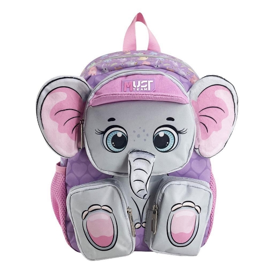 Εικόνα της Σχολική Τσάντα Πλάτης Νηπίου Little Elephant 2 Θήκες Must Team