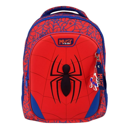 Εικόνα της Σχολική Τσάντα Πλάτης Δημοτικού Spiderman Red-Blue 3 Θήκες Must Team