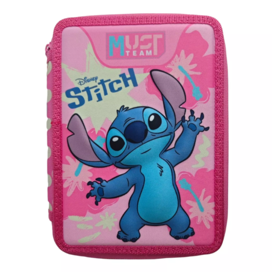 Εικόνα της Σχολική Κασετίνα Διπλή Γεμάτη Disney Stitch Must Team
