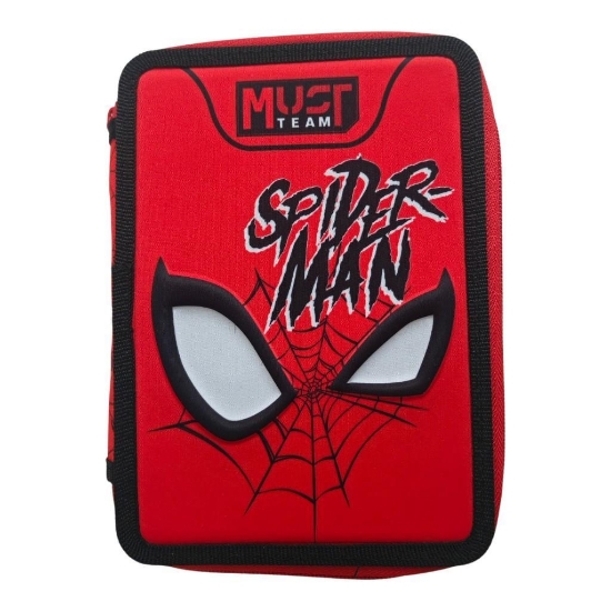 Picture of School Double Filled Pencil Case Spiderman Red Must Team