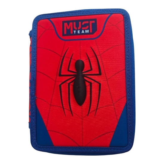 Εικόνα της Σχολική Κασετίνα Διπλή Γεμάτη Spiderman Web Red-Blue Must Team