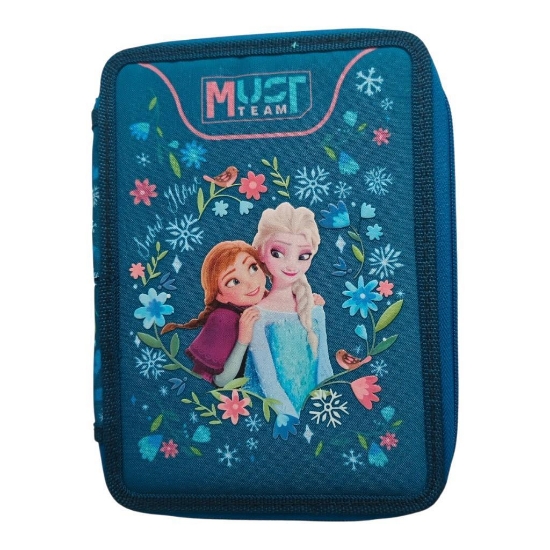 Εικόνα της Σχολική Κασετίνα Διπλή Γεμάτη Disney Frozen Flowers Must Team