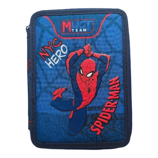 Εικόνα της Σχολική Κασετίνα Τριπλή Γεμάτη Spiderman NYC Hero Must Team