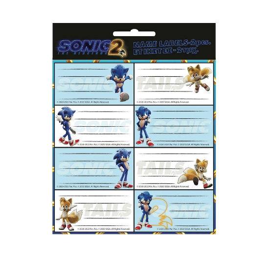 Εικόνα της Σχολικές Ετικέτες Sonic The Hedgehog Classic 16τεμ Gim