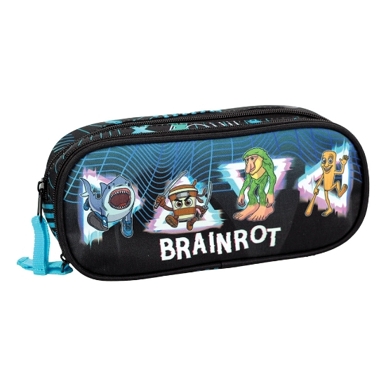 Εικόνα της Κασετίνα Διπλή Βαρελάκι Οβάλ Brainrot Toikido Gim