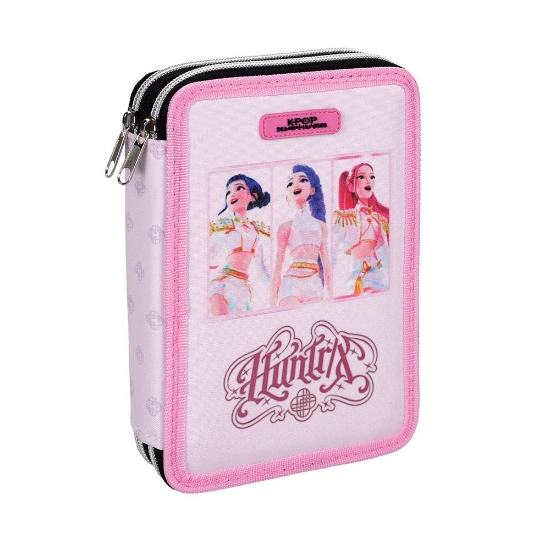 Εικόνα της Κασετίνα Διπλή Γεμάτη K-Pop Demon Hunters Pink Huntrix Gim