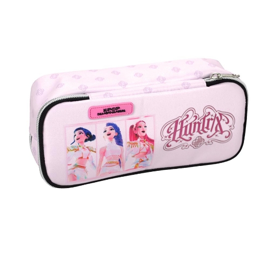 Εικόνα της Κασετίνα Διπλή Βαρελάκι Οβάλ K-Pop Demon Hunters Pink Huntrix Gim
