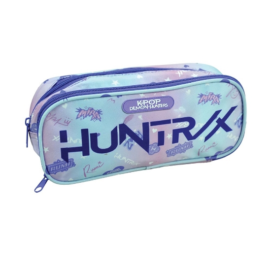 Εικόνα της Κασετίνα Διπλή Βαρελάκι Οβάλ K-Pop Demon Hunters Purple Huntrix Gim