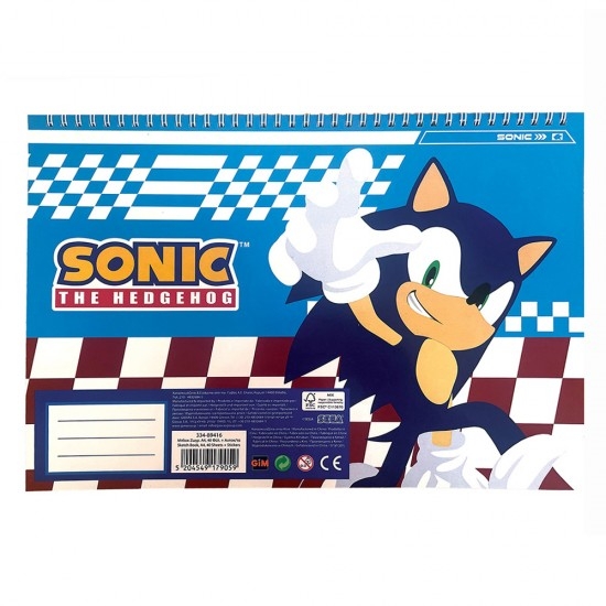 Εικόνα της Μπλοκ Ζωγραφικής Sonic The Hedgehog Classic Gim