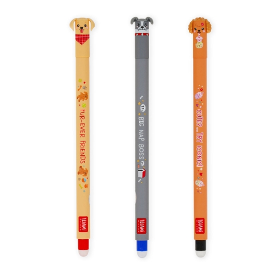 Εικόνα της Σετ 3 Στυλό που Σβήνουν – Erasable Pen – Fur-ever Friends Limited Edition Legami