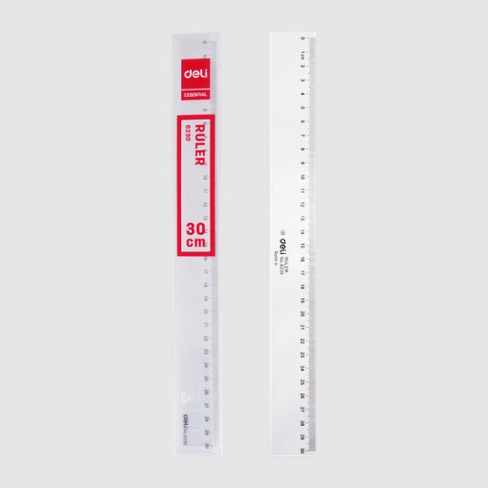 Picture of Ruler 30cm in Case Deli Essential Transparent