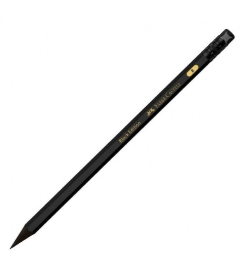 Εικόνα της ΜΟΛΥΒΙ ΜΕ ΓΟΜΑ FABER CASTELL BLACK EDITION B