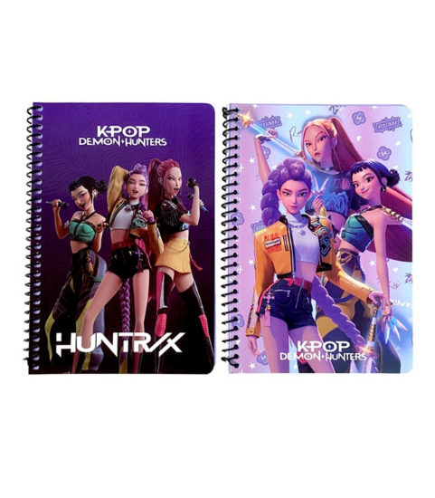 Εικόνα της Τετράδιο Σπιράλ Ριγέ 17x25 2Θ 70Φ K-Pop Huntrix Demon Hunters Microphones - Weapons 2 σχέδια Gim