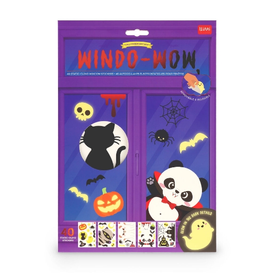 Εικόνα της Σετ 40 αυτοκόλλητων Halloween για παραθύρα Cling Window - Windo-Wow Legami