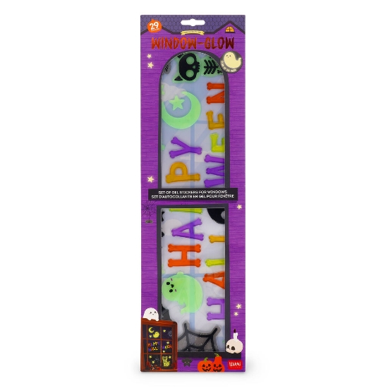 Εικόνα της Set of Gel Window Stickers Large - Windo-Glow 003 Halloween Legami