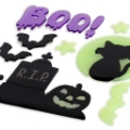 Εικόνα της Set of Gel Window Stickers Gel Gems Small - Windo-Glow 002 Halloween Legami